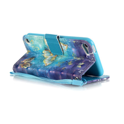 Wallet Case für Apple iPod Touch 7 6 5 Motiv Muster Handschlaufe