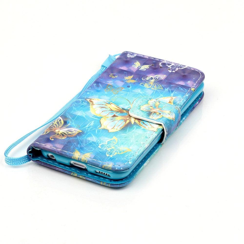 Wallet Case für Apple iPod Touch 7 6 5 Motiv Muster Handschlaufe