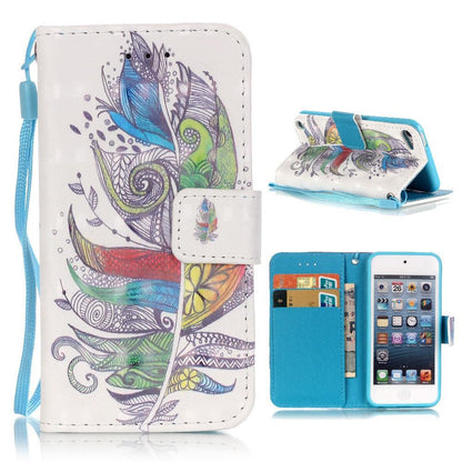 Wallet Case für Apple iPod Touch 7 6 5 Motiv Muster Handschlaufe