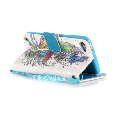 Wallet Case für Apple iPod Touch 7 6 5 Motiv Muster Handschlaufe