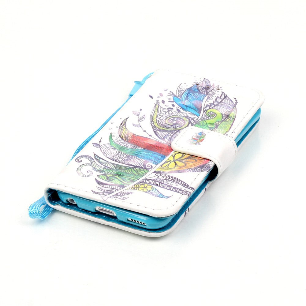 Wallet Case für Apple iPod Touch 7 6 5 Motiv Muster Handschlaufe