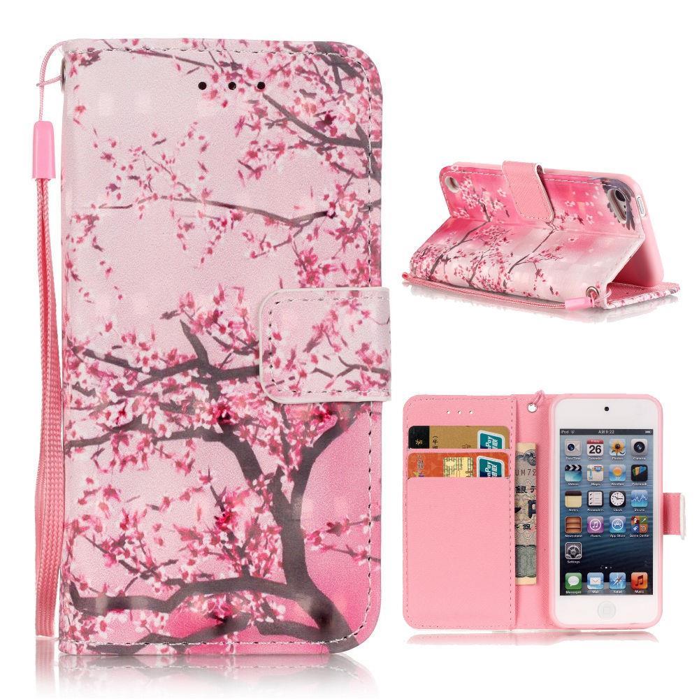 Wallet Case für Apple iPod Touch 7 6 5 Motiv Muster Handschlaufe