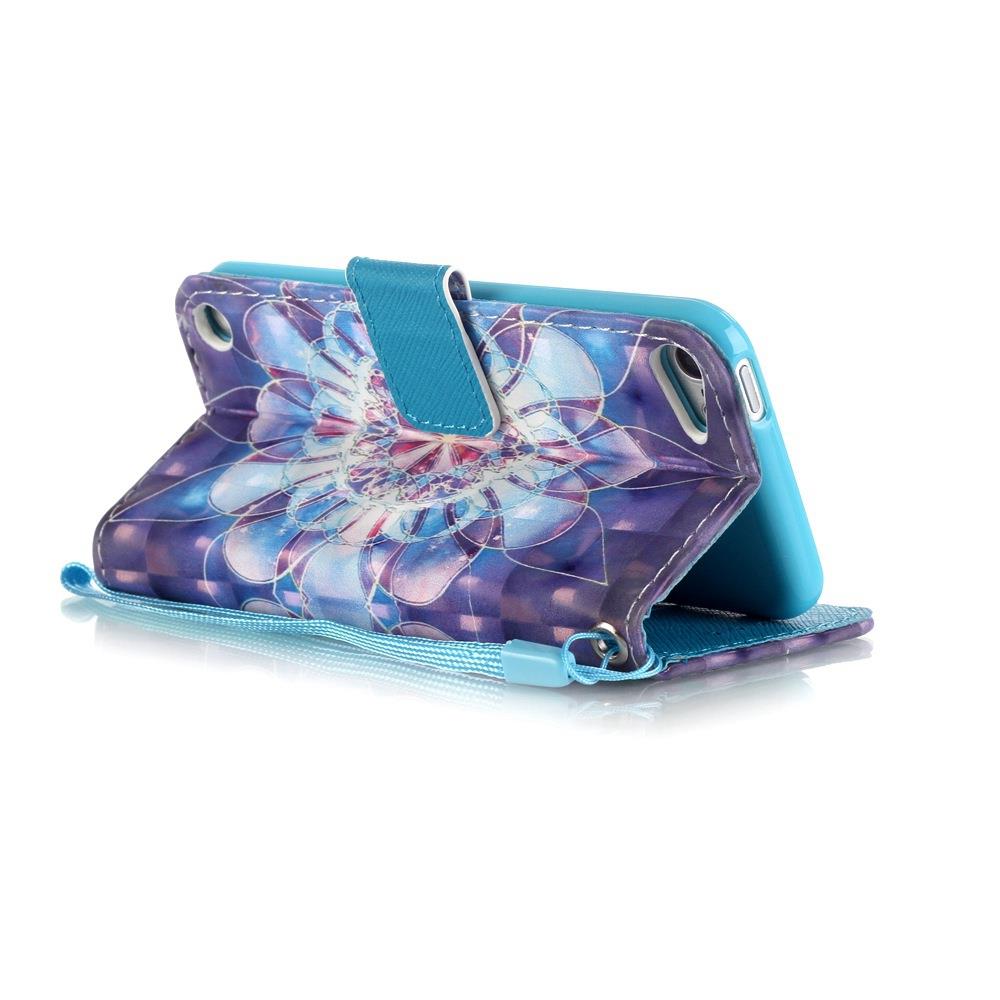 Wallet Case für Apple iPod Touch 7 6 5 Motiv Muster Handschlaufe