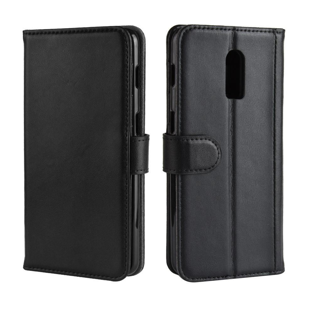 Wallet Case für OnePlus 6T Echt Leder Innenfach