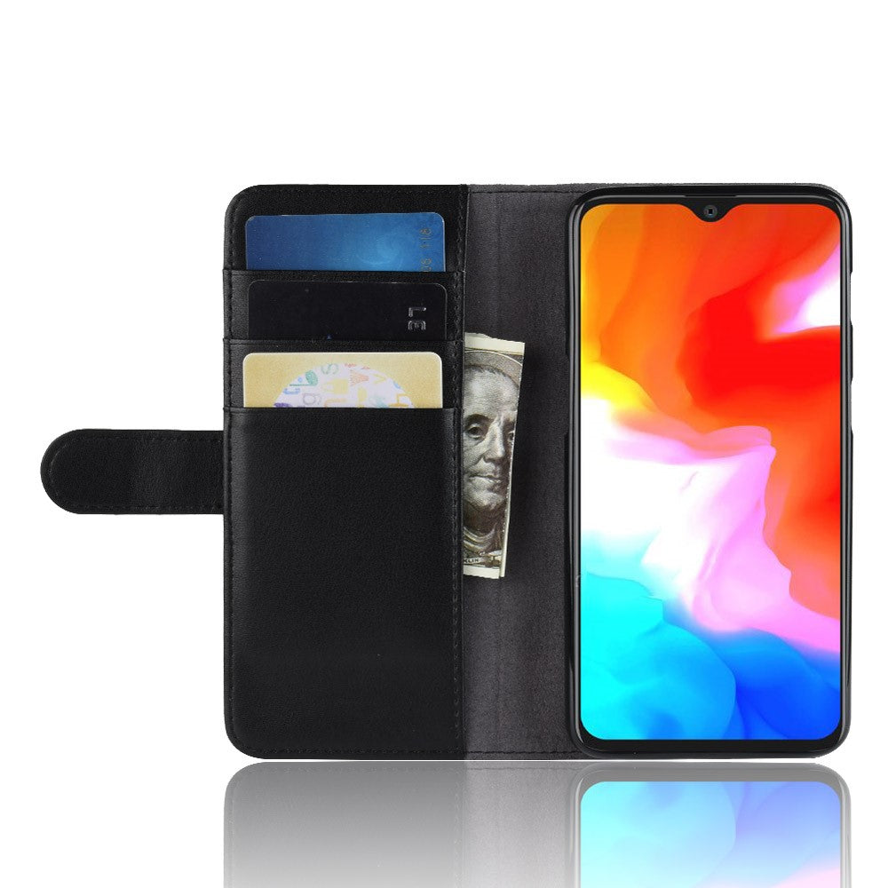 Wallet Case für OnePlus 6T Echt Leder Innenfach