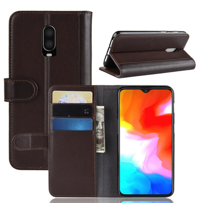 Wallet Case für OnePlus 6T Echt Leder Innenfach