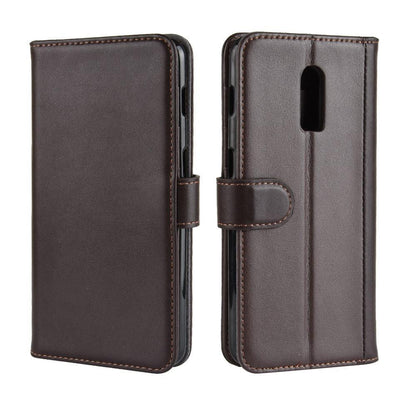 Wallet Case für OnePlus 6T Echt Leder Innenfach