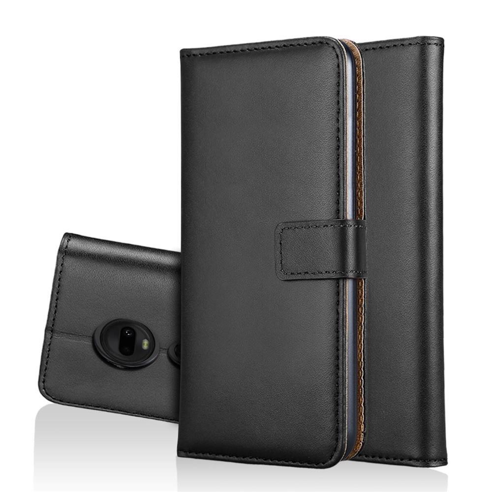 Wallet Case für Motorola Moto G7 G7 PLUS Genuine Split Echt Leder Tasche