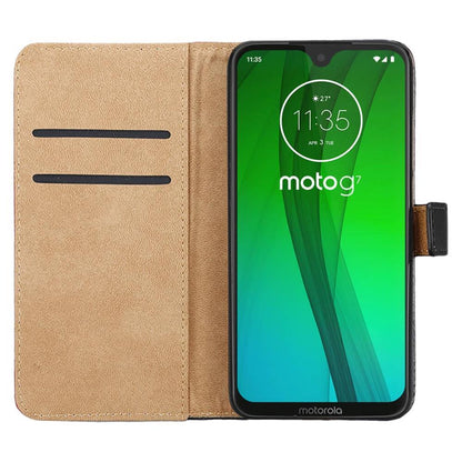 Wallet Case für Motorola Moto G7 G7 PLUS Genuine Split Echt Leder Tasche