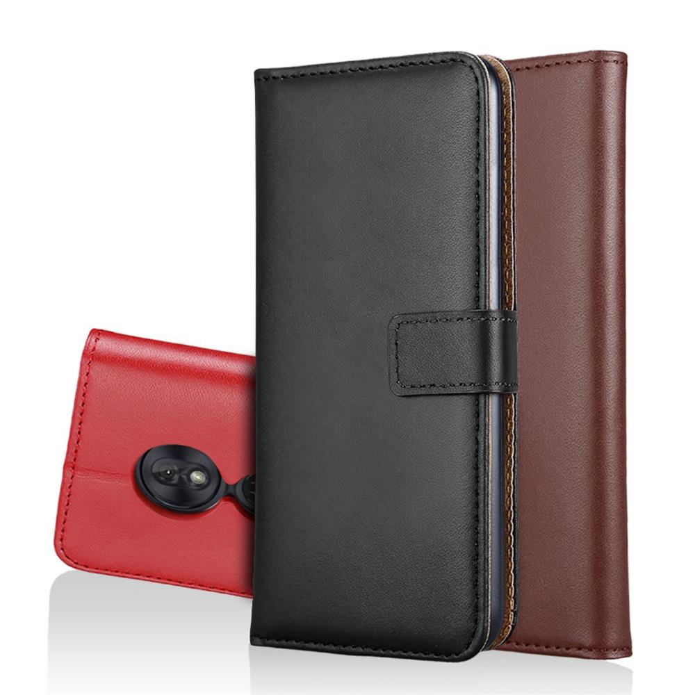 Wallet Case für Motorola Moto G7 PLAY Genuine Split Echt Leder Tasche