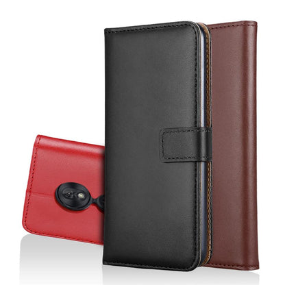 Wallet Case für Motorola Moto G7 PLAY Genuine Split Echt Leder Tasche