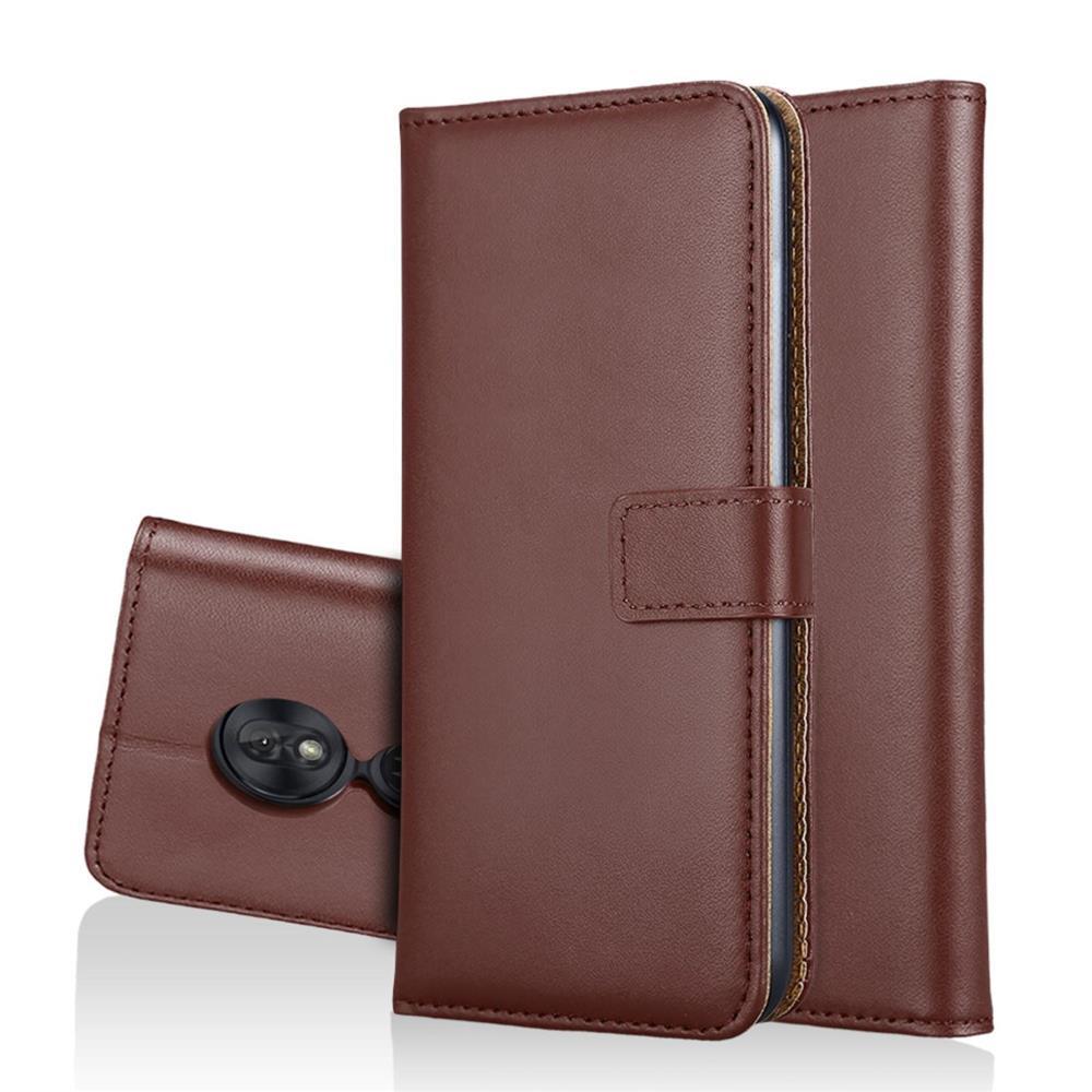 Wallet Case für Motorola Moto G7 PLAY Genuine Split Echt Leder Tasche