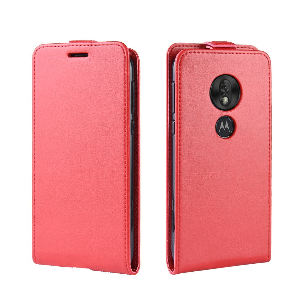 Flip Case für Motorola Moto G7 PLAY Crazy Horse Handy Tasche Card Slot
