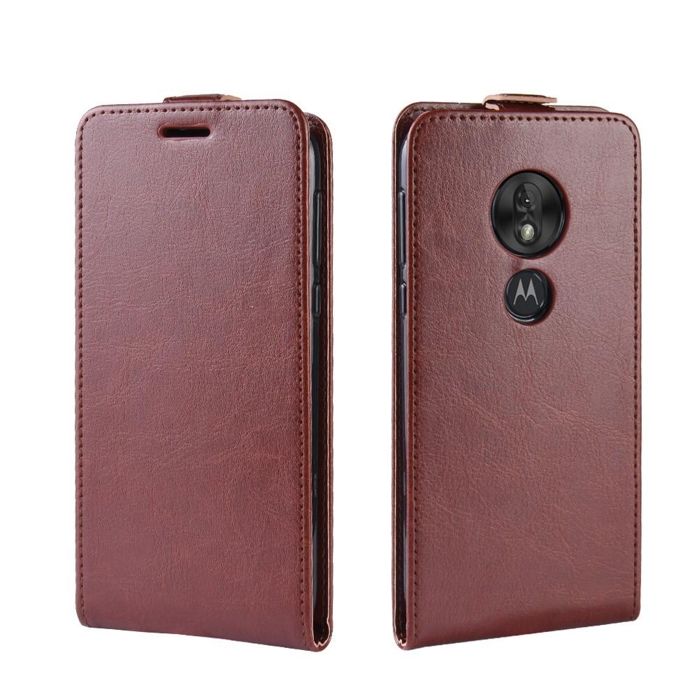 Flip Case für Motorola Moto G7 PLAY Crazy Horse Handy Tasche Card Slot