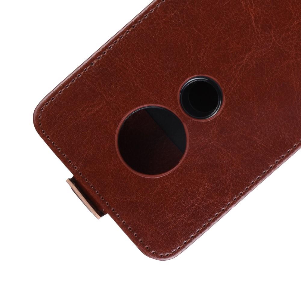 Flip Case für Motorola Moto G7 PLAY Crazy Horse Handy Tasche Card Slot