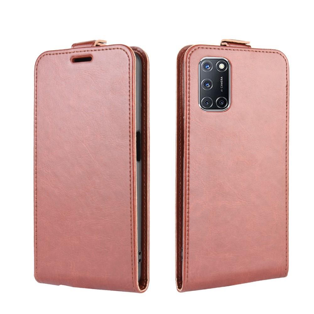 Flip Case für Oppo A52 A72 Crazy Horse Handy Tasche Card Slot