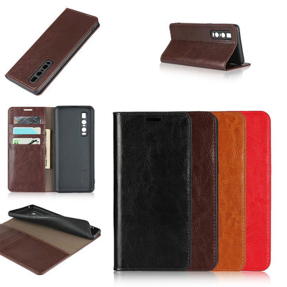 Wallet Case für Oppo Find X2 PRO Echt Leder Handy Tasche Crazy Horse Etui Hülle