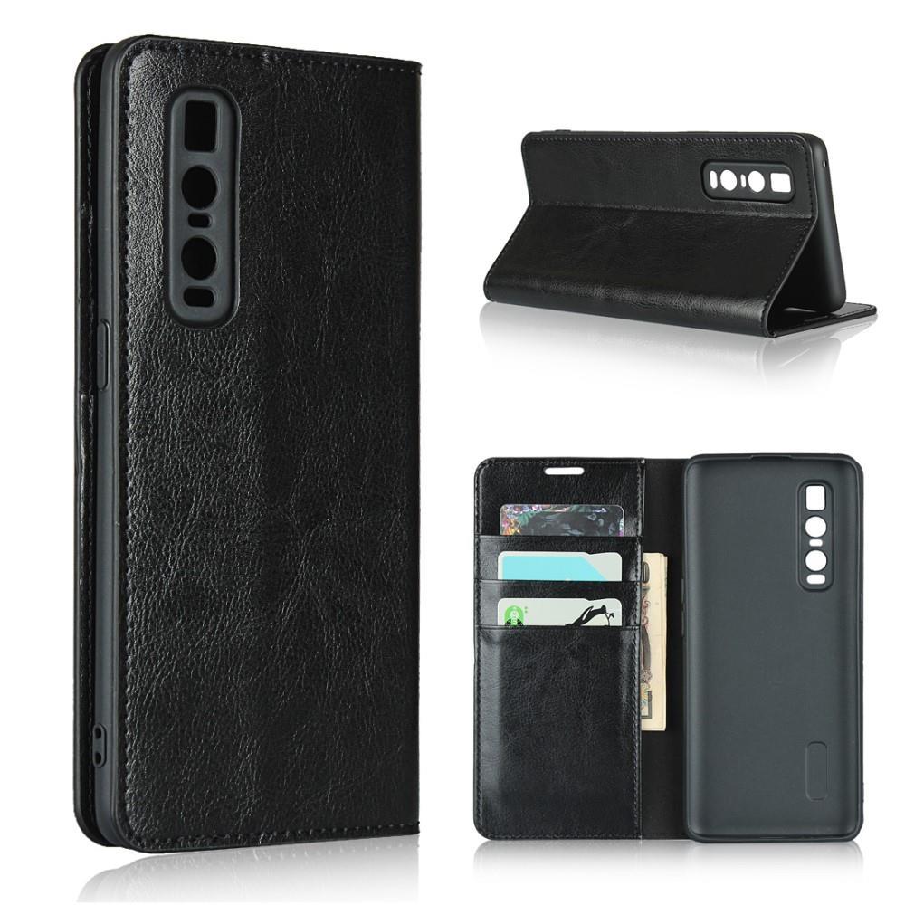 Wallet Case für Oppo Find X2 PRO Echt Leder Handy Tasche Crazy Horse Etui Hülle