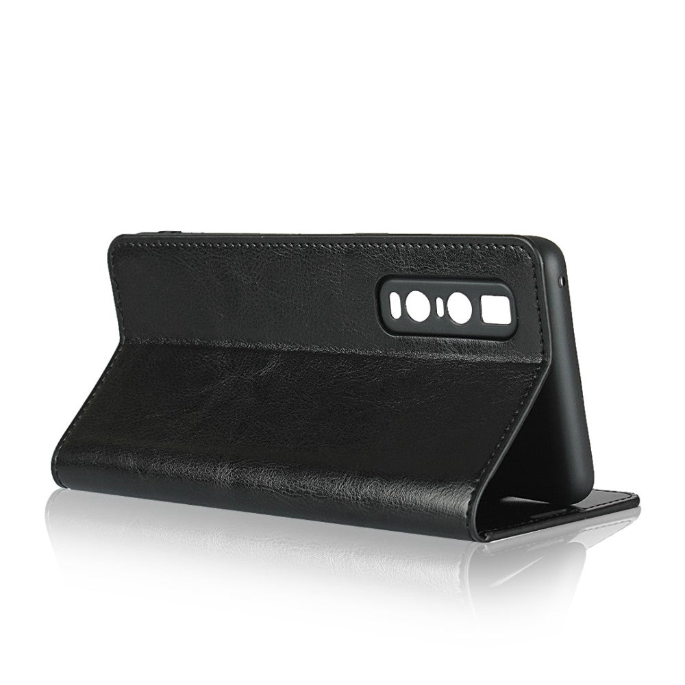 Wallet Case für Oppo Find X2 PRO Echt Leder Handy Tasche Crazy Horse Etui Hülle