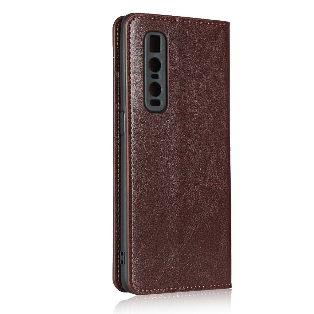 Wallet Case für Oppo Find X2 PRO Echt Leder Handy Tasche Crazy Horse Etui Hülle