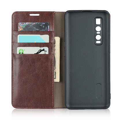 Wallet Case für Oppo Find X2 PRO Echt Leder Handy Tasche Crazy Horse Etui Hülle