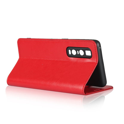 Wallet Case für Oppo Find X2 PRO Echt Leder Handy Tasche Crazy Horse Etui Hülle