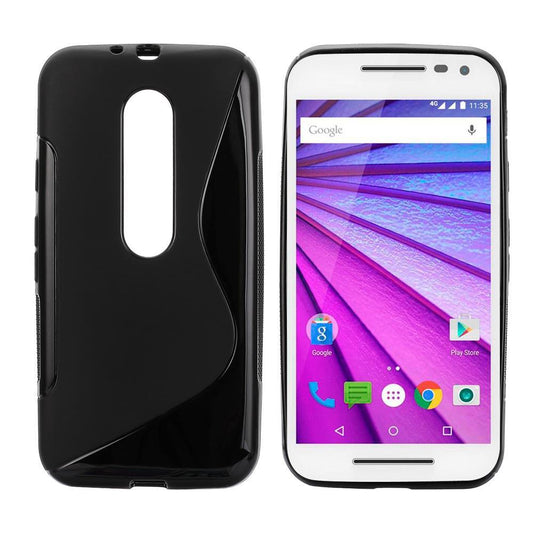 TPU Case für Motorola Moto G 3.Generation S Shape S-Form Welle Design
