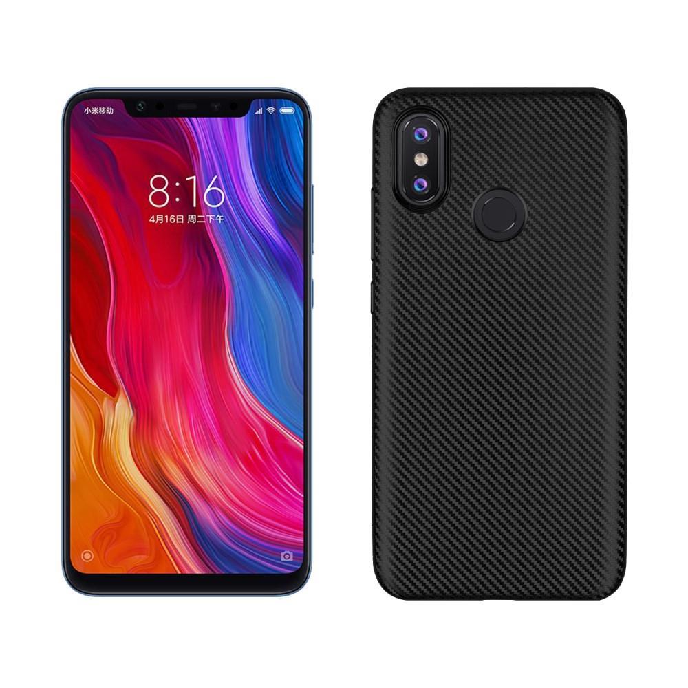 TPU Case für Xiaomi Mi 8 Soft Carbon Fiber Muster