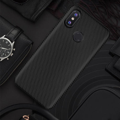 TPU Case für Xiaomi Mi 8 Soft Carbon Fiber Muster