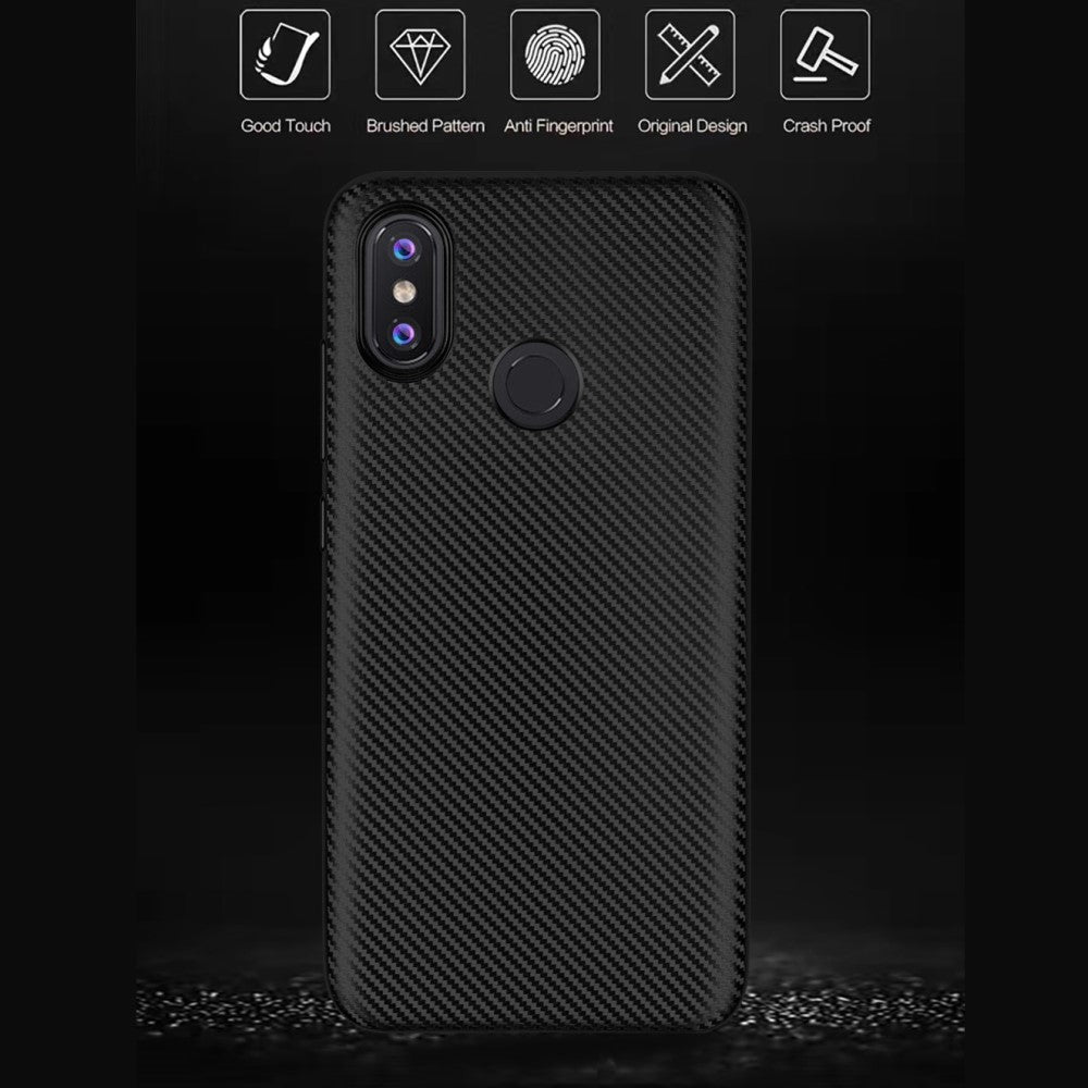 TPU Case für Xiaomi Mi 8 Soft Carbon Fiber Muster