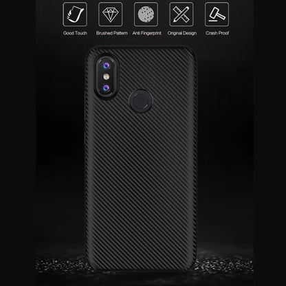 TPU Case für Xiaomi Mi 8 Soft Carbon Fiber Muster