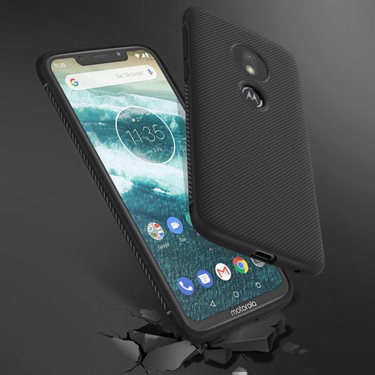 TPU Case für Motorola Moto G7 PLAY Jazz Series Twill Texture Streifen Hülle