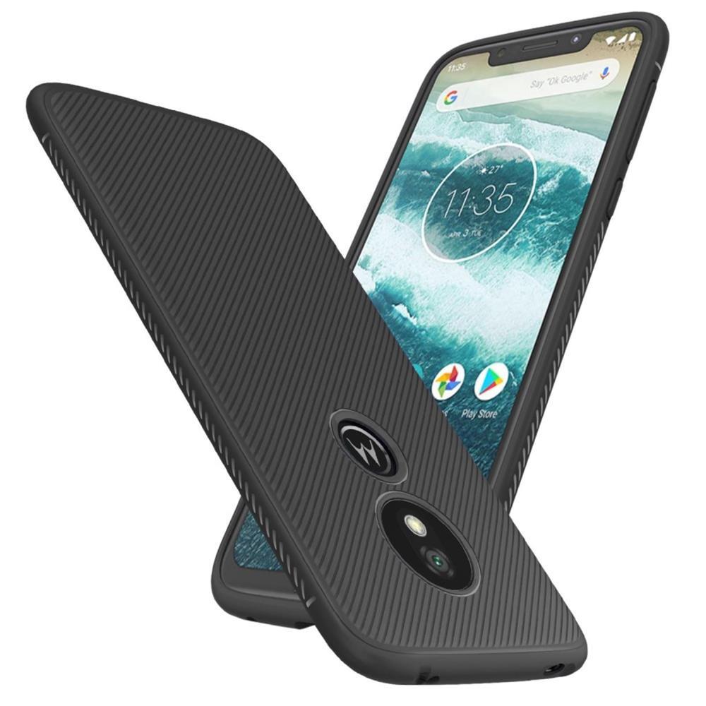 TPU Case für Motorola Moto G7 PLAY Jazz Series Twill Texture Streifen Hülle