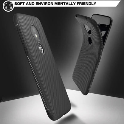 TPU Case für Motorola Moto G7 PLAY Jazz Series Twill Texture Streifen Hülle