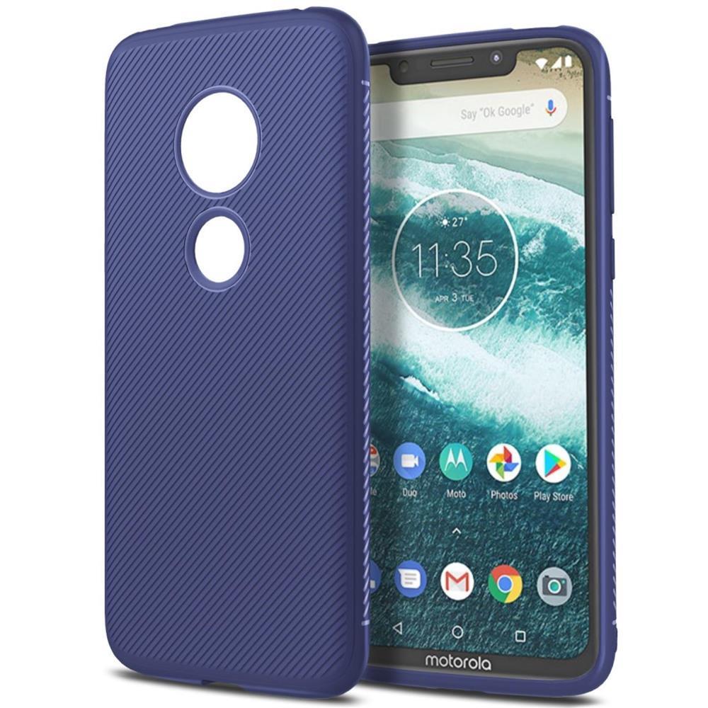 TPU Case für Motorola Moto G7 PLAY Jazz Series Twill Texture Streifen Hülle