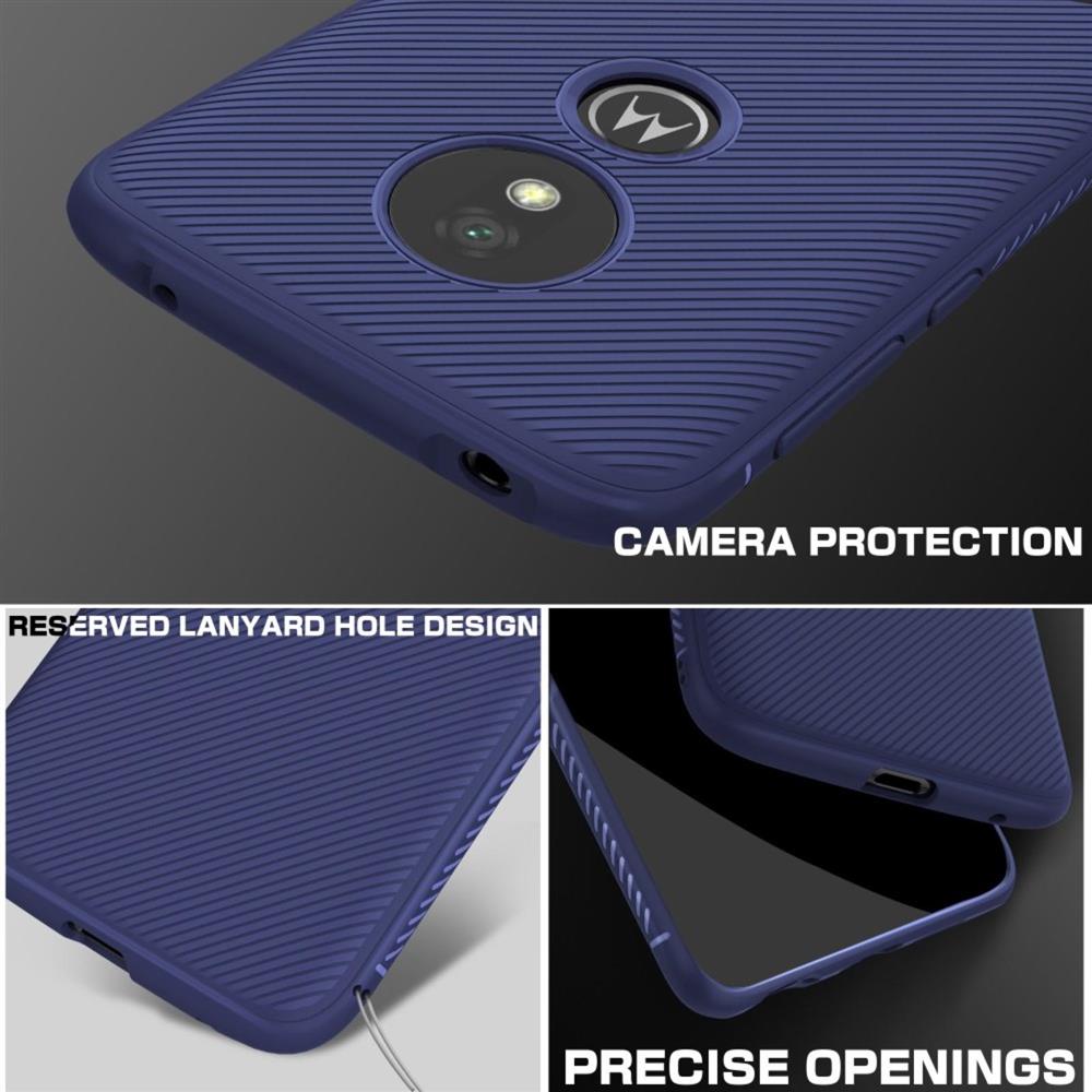 TPU Case für Motorola Moto G7 PLAY Jazz Series Twill Texture Streifen Hülle