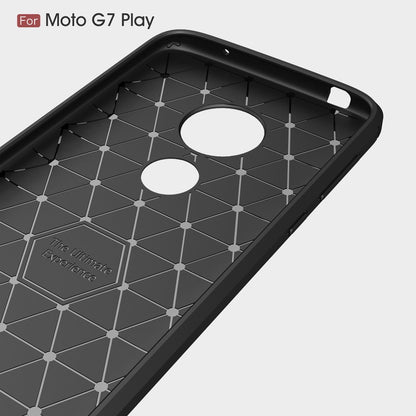 TPU Case für Motorola Moto G7 PLAY Carbon Fiber Optik Skin Brushed Muster Hülle