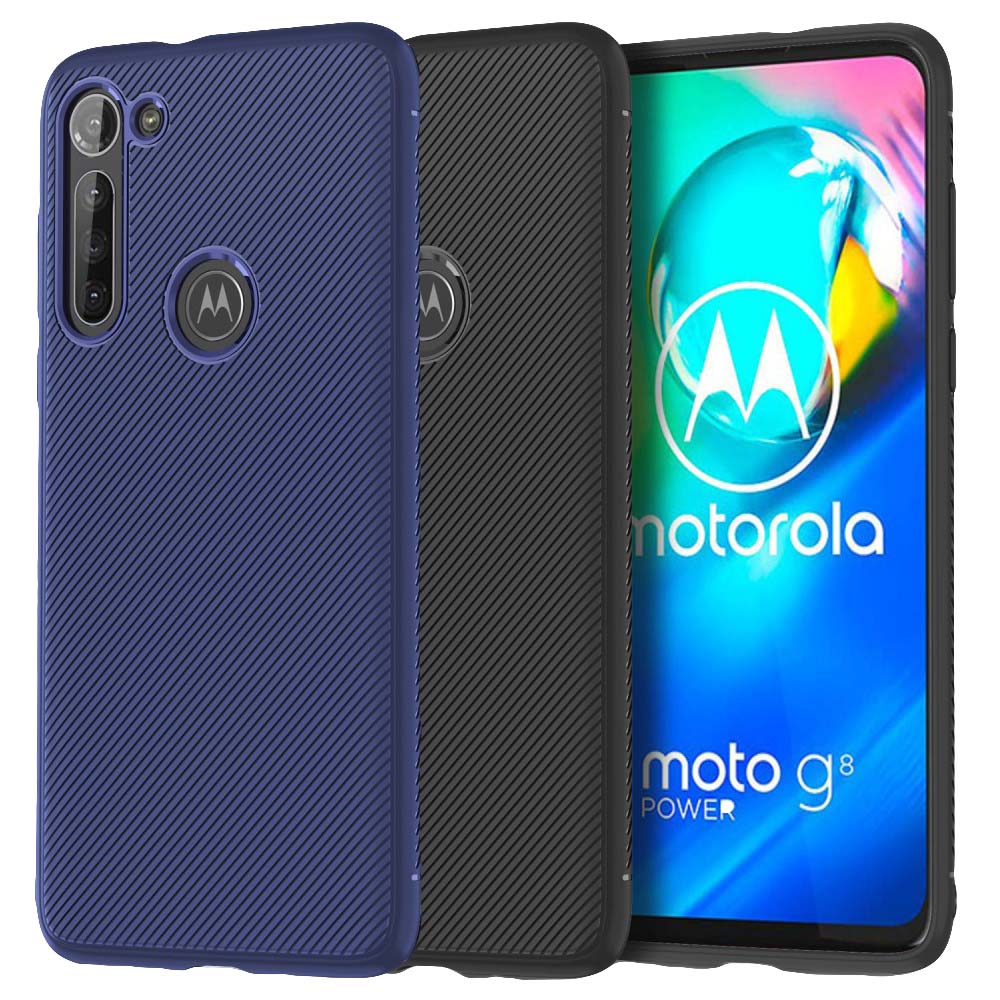 TPU Case für Motorola Moto G8 POWER Jazz Series Twill Streifen Muster Back Hülle