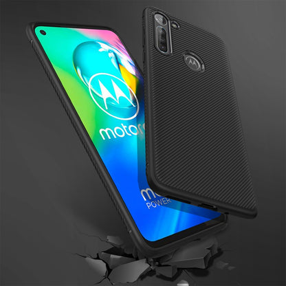 TPU Case für Motorola Moto G8 POWER Jazz Series Twill Streifen Muster Back Hülle