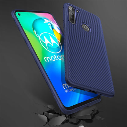 TPU Case für Motorola Moto G8 POWER Jazz Series Twill Streifen Muster Back Hülle
