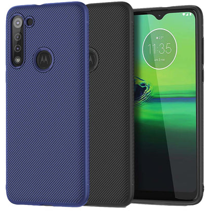 TPU Case für Motorola Moto G8 Jazz Series Twill Texture Streifen Muster Hülle