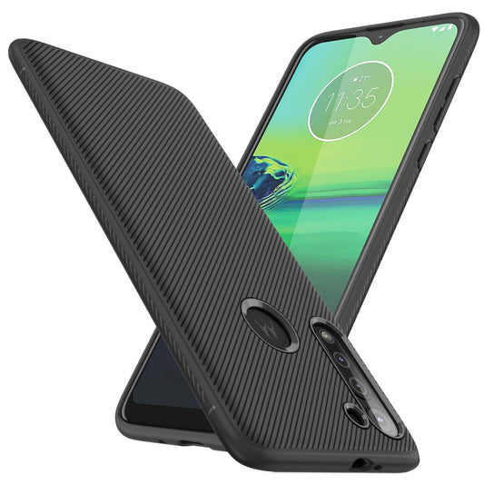 TPU Case für Motorola Moto G8 Jazz Series Twill Texture Streifen Muster Hülle
