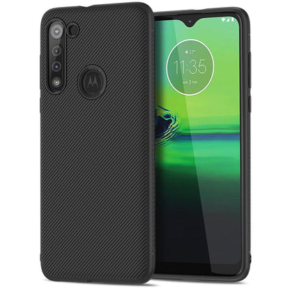 TPU Case für Motorola Moto G8 Jazz Series Twill Texture Streifen Muster Hülle