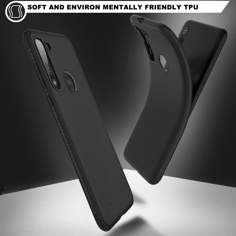 TPU Case für Motorola Moto G8 Jazz Series Twill Texture Streifen Muster Hülle
