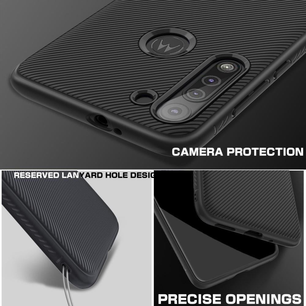 TPU Case für Motorola Moto G8 Jazz Series Twill Texture Streifen Muster Hülle