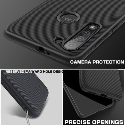 TPU Case für Motorola Moto G8 Jazz Series Twill Texture Streifen Muster Hülle