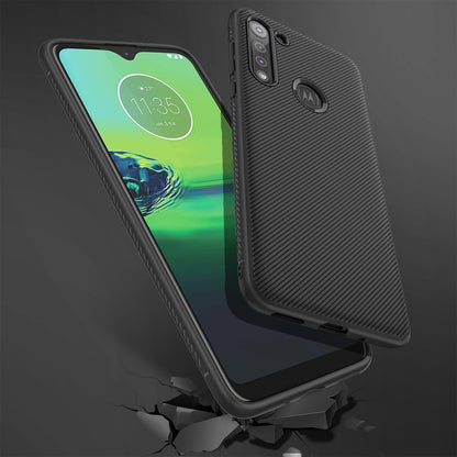 TPU Case für Motorola Moto G8 Jazz Series Twill Texture Streifen Muster Hülle