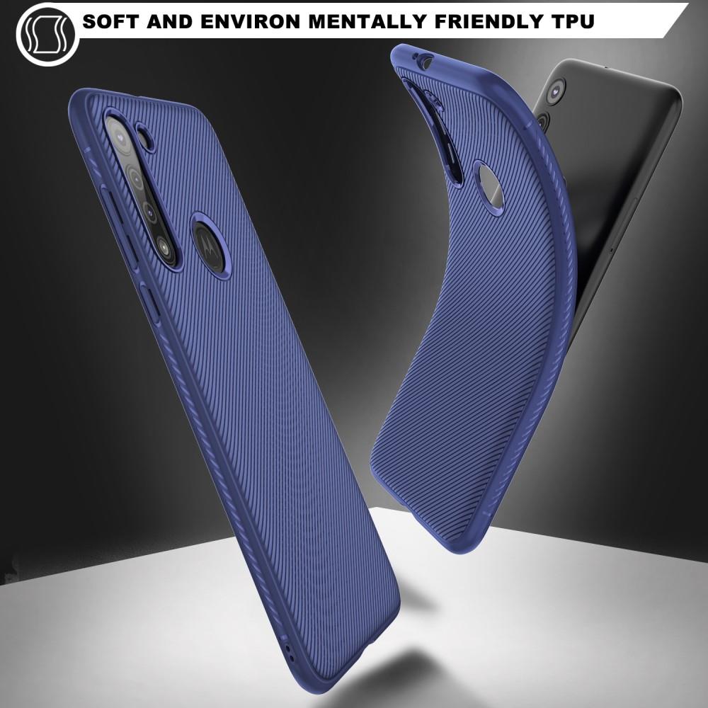 TPU Case für Motorola Moto G8 Jazz Series Twill Texture Streifen Muster Hülle