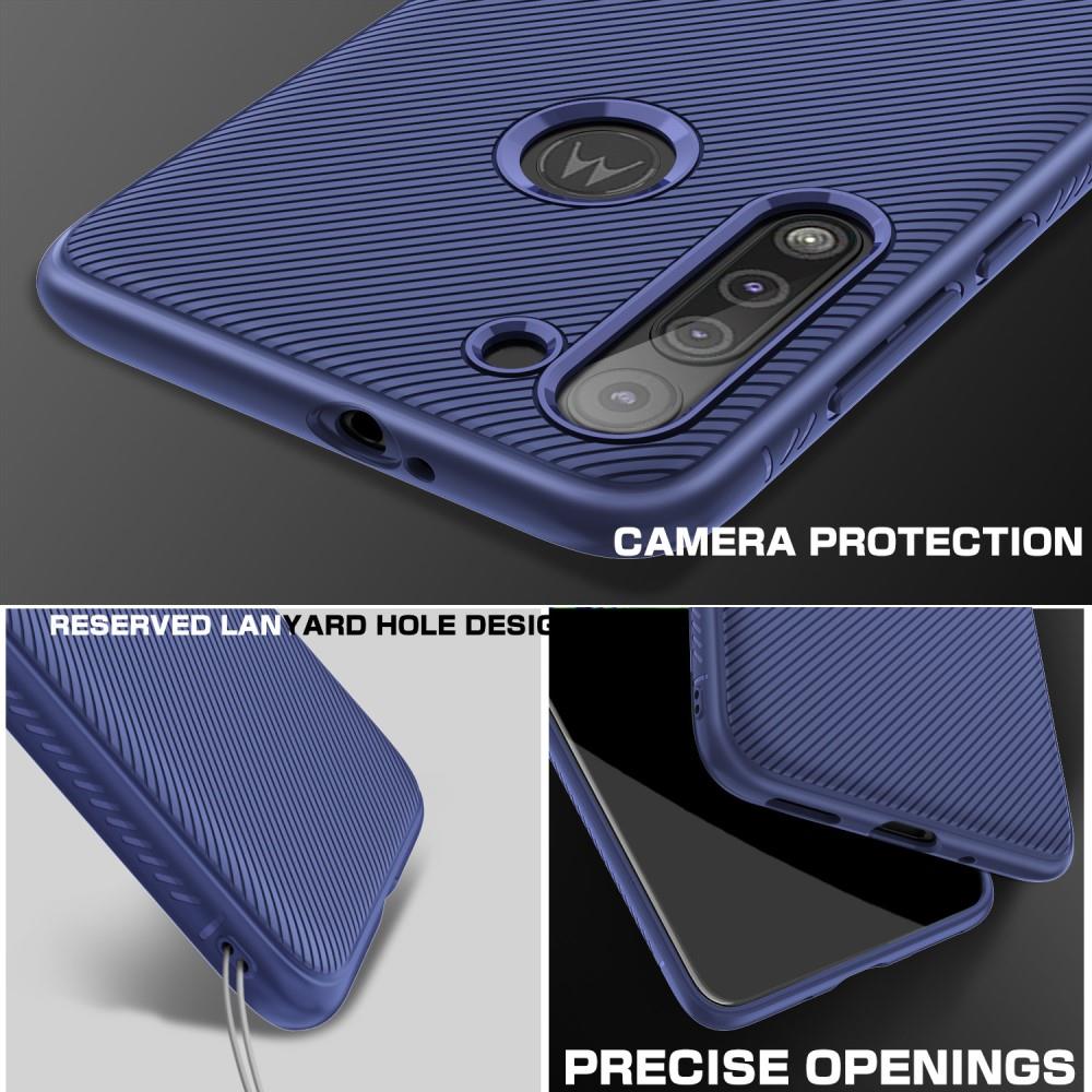 TPU Case für Motorola Moto G8 Jazz Series Twill Texture Streifen Muster Hülle
