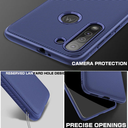 TPU Case für Motorola Moto G8 Jazz Series Twill Texture Streifen Muster Hülle
